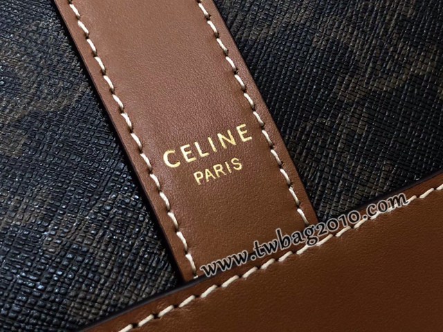 Celine專櫃2023新款TRIOMPHE標誌印花nano小號水桶包 191132 賽琳經典凱旋門肩背水桶包 sldj2389